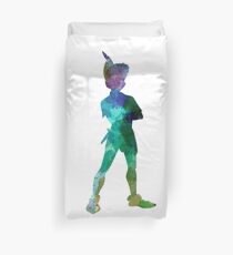 Peter Pan in watercolor Duvet Cover