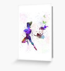 Peter Pan in Aquarell Grußkarte