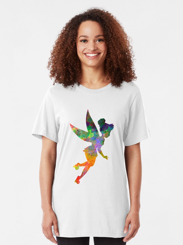 Alternate view of Tinkerbell in watercolor Slim Fit T-Shirt