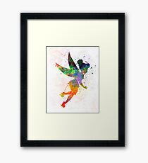 Tinkerbell im Aquarell Gerahmtes Wandbild