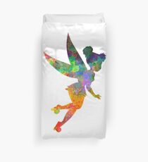 Tinkerbell in watercolor Duvet Cover