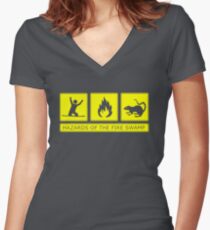 Hazards of the Fire Swamp Women's Fitted V-Neck T-Shirt