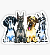 Four Great Danes Sticker