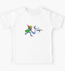 Peter Pan and Captain Hook in watercolor Kids Tee