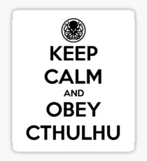 Keep Calm and Obey Cthulhu Sticker