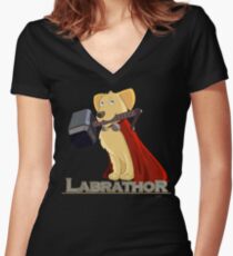 Labrathor Women's Fitted V-Neck T-Shirt