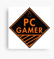 Pc Gaming (Orange) Canvas Print