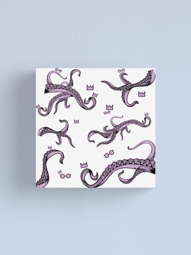 Alternate view of Tentacle Lovecraft Inspired Pattern Canvas Print