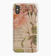 Vintage Burlap Floral 4 iPhone Case