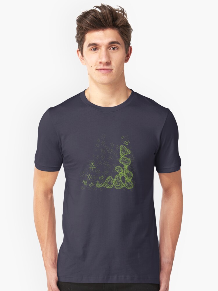 Alternate view of tRNA (transfer RNA) structure - bright green Slim Fit T-Shirt