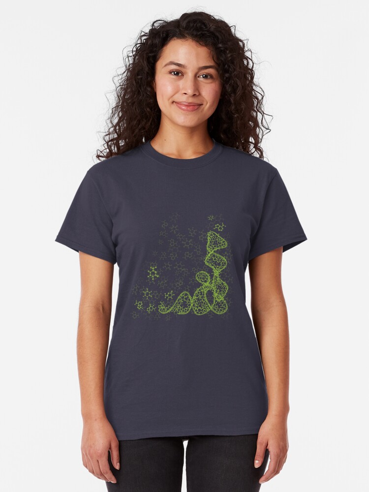 Alternate view of tRNA (transfer RNA) structure - bright green Classic T-Shirt