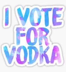 I love vodka college party sticker Sticker