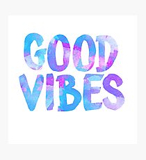 Good vibes laptop sticker free spirit trendy Photographic Print