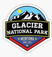 GLACIER NATIONAL PARK MONTANA HIKING CAMPING HIKE CAMP 1910 Sticker