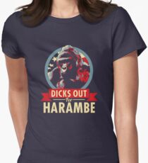 Hail to the Chimp (Dicks out for Harambe) Women's Fitted T-Shirt