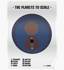 The Planets to Scale (Abstract) Poster