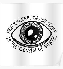 Póster Nunca dormir el ojo