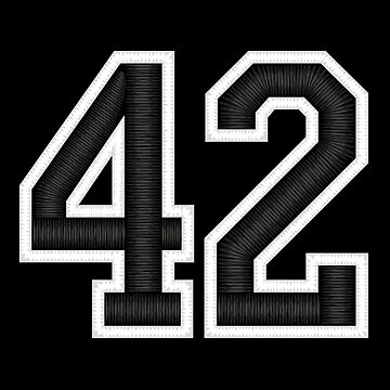 42 Sports Number Fourty-Two Sticker for Sale by HelloFromAja