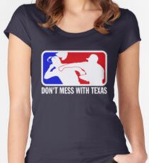 dont make me odor you dont mess with texas Women's Fitted Scoop T-Shirt
