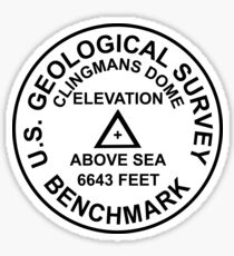 Clingmans Dome, Tennessee USGS Style Benchmark Sticker