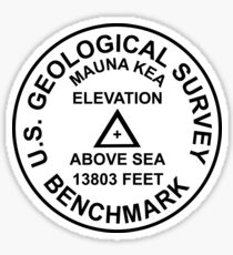 Mauna Kea, Hawaii USGS Style Benchmark Sticker