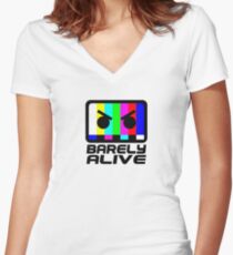 Barely Alive Women's Fitted V-Neck T-Shirt
