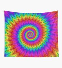 Psychedelic Rainbow Spiral Wall Tapestry