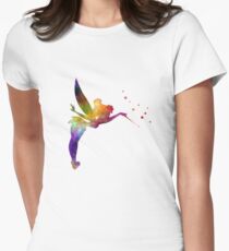 Camiseta entallada para mujer Tinkerbell en acuarela