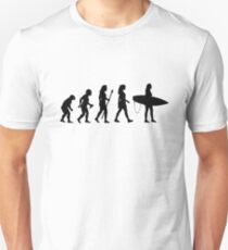 Surfing Lustige Frauen Evolution Shirt Slim Fit T-Shirt