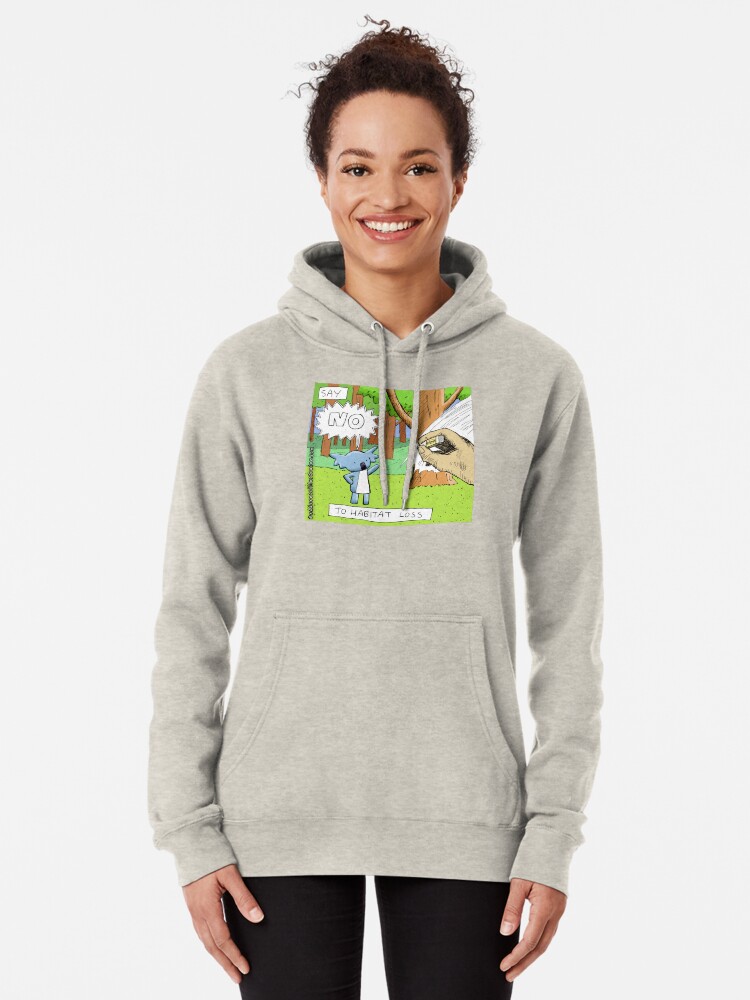 Alternate view of Koala Says No to Habitat Loss Pullover Hoodie