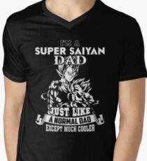 Dad - I'm A Super Saiyan Dad Just Like A Normal Dad T-shirts Men's V-Neck T-Shirt