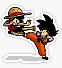 son goku vs luffy Sticker