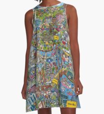 Illustrated map of Berlin A-Linien Kleid