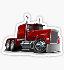 Cartoon Semi Truck Sticker