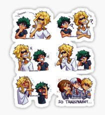 The Similarities Between All Might&Izuku Sticker