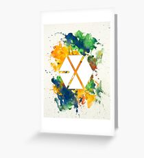 EXO Aquarell Grußkarte