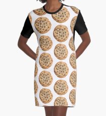 Chocolate Chip Cookie Graphic T-Shirt Dress
