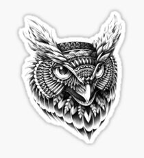 Ornate Owl Head Sticker