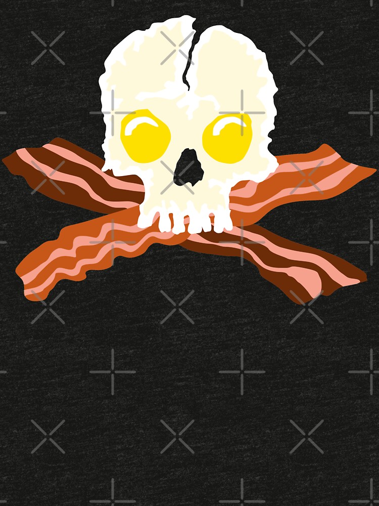"Bacon Crossbones Eggs Skull" Tshirt by Garaga Redbubble