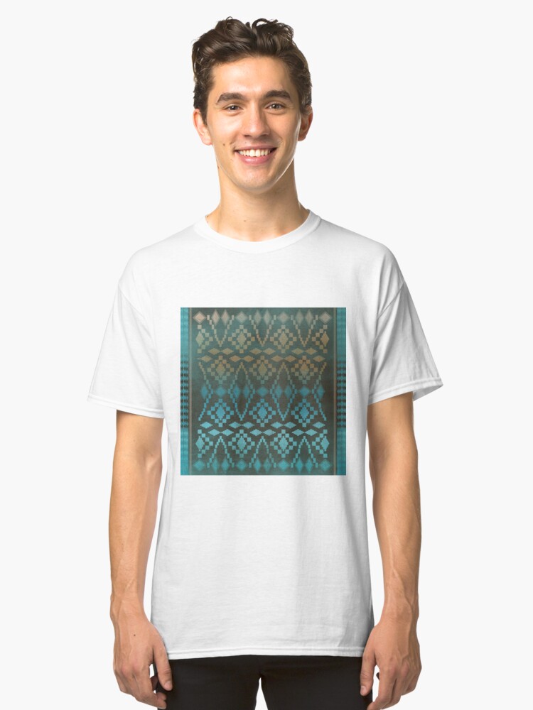 Alternate view of Aqua Southwest Ombre' Classic T-Shirt