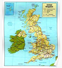 UNITED KINGDOM (MAP) Poster