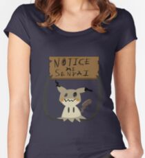 Mimikyu - Notice me senpai Women's Fitted Scoop T-Shirt