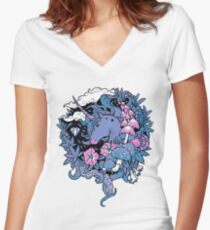 - Magical Unicorn - Women's Fitted V-Neck T-Shirt