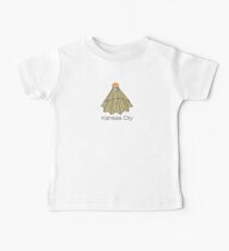 Hand gezeichnete Kansas City Shuttlecock Baby T-Shirt