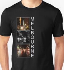 Melbourne leuchtet nachts Slim Fit T-Shirt