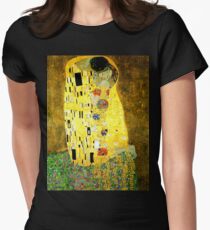 The Kiss by Gustav Klimt Women's Fitted T-Shirt