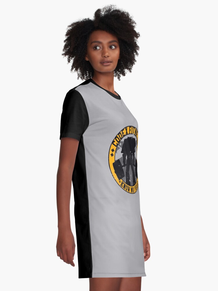 Alternate view of Know No Fear (large badge) Graphic T-Shirt Dress