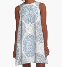 OpArt Grey A-Line Dress