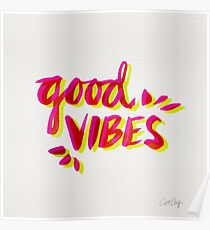 Good Vibes – Pink & Yellow Poster