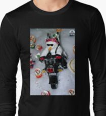 Motorcycle Snowman Long Sleeve T-Shirt